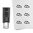 CombiCraft Stempel of stempeltje bewolkt 10mm rond  - per 1 stuk