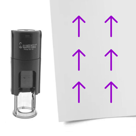 Stempel of stempeltje pijl 10mm rond  - per 1 stuk