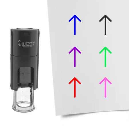 Stempel of stempeltje pijl 10mm rond  - per 1 stuk