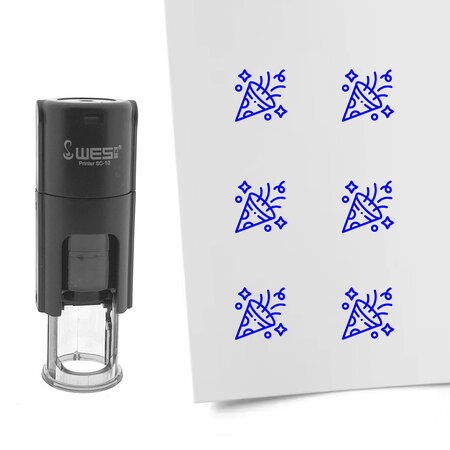 Stempel of stempeltje confetti 10mm rond  - per 1 stuk
