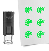 Stempel of stempeltje schilderspalet 10mm rond  - per 1 stuk