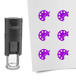 Stempel of stempeltje schilderspalet 10mm rond  - per 1 stuk