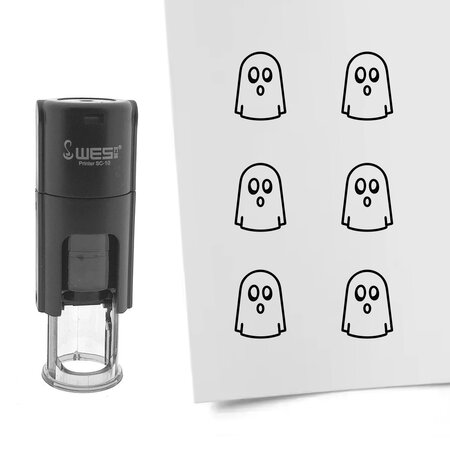Stempel of stempeltje spook 10mm rond  - per 1 stuk