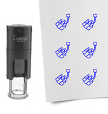 Stempel of stempeltje gelakte nagels 10mm rond  - per 1 stuk
