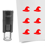 Stempel of stempeltje heksenhoed 10mm rond  - per 1 stuk