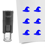 Stempel of stempeltje heksenhoed 10mm rond  - per 1 stuk