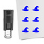 Stempel of stempeltje heksenhoed 10mm rond  - per 1 stuk