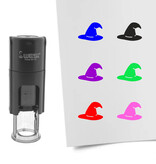 Stempel of stempeltje heksenhoed 10mm rond  - per 1 stuk