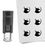 Stempel of stempeltje stier 10mm rond  - per 1 stuk