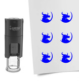 Stempel of stempeltje stier 10mm rond  - per 1 stuk
