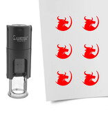 Stempel of stempeltje stier 10mm rond  - per 1 stuk