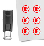 Stempel of stempeltje 18+ 10mm rond  - per 1 stuk