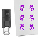 Stempel of stempeltje medaille 10mm rond  - per 1 stuk