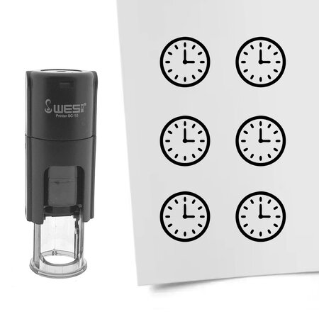 Stempel of stempeltje klok 10mm rond  - per 1 stuk