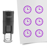Stempel of stempeltje klok 10mm rond  - per 1 stuk
