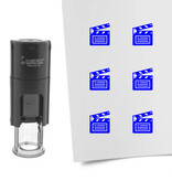 Stempel of stempeltje filmklapper 10mm rond  - per 1 stuk
