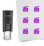 Stempel of stempeltje filmklapper 10mm rond  - per 1 stuk