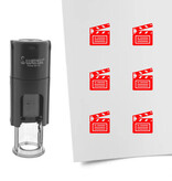 Stempel of stempeltje filmklapper 10mm rond  - per 1 stuk