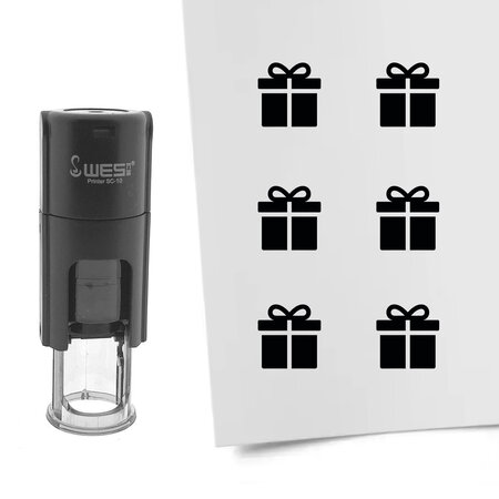 Stempel of stempeltje cadeau 10mm rond  - per 1 stuk