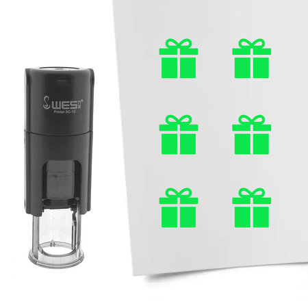 Stempel of stempeltje cadeau 10mm rond  - per 1 stuk