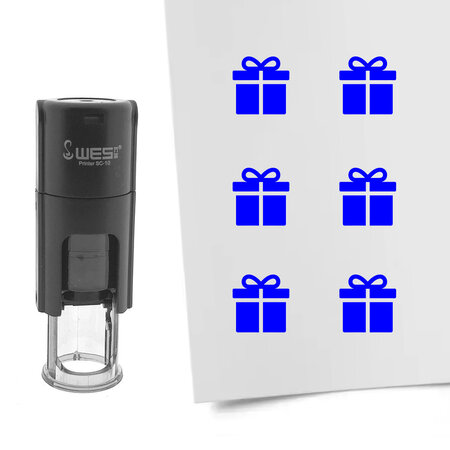 Stempel of stempeltje cadeau 10mm rond  - per 1 stuk