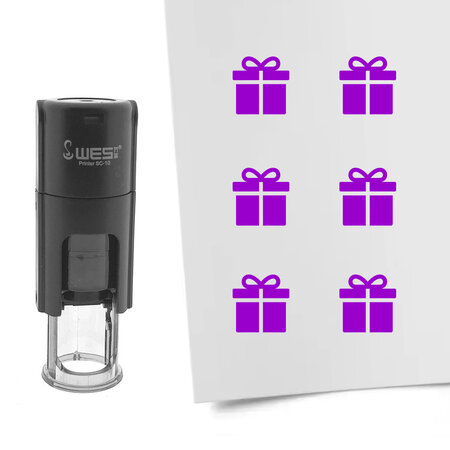 Stempel of stempeltje cadeau 10mm rond  - per 1 stuk