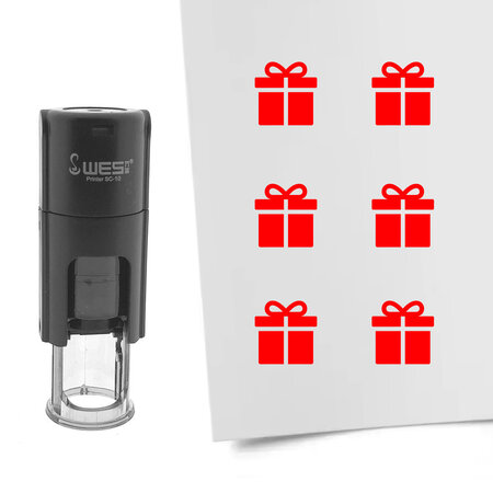 Stempel of stempeltje cadeau 10mm rond  - per 1 stuk