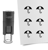 Stempel of stempeltje paraplu 10mm rond  - per 1 stuk