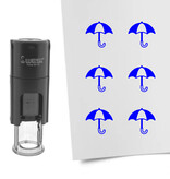 Stempel of stempeltje paraplu 10mm rond  - per 1 stuk