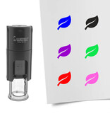 Stempel of stempeltje blaadje 10mm rond  - per 1 stuk