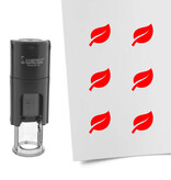 Stempel of stempeltje blaadje 10mm rond  - per 1 stuk