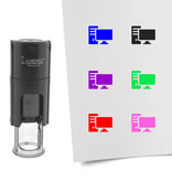 Stempel of stempeltje computer 10mm rond  - per 1 stuk