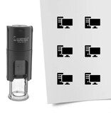 Stempel of stempeltje computer 10mm rond  - per 1 stuk