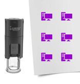 Stempel of stempeltje computer 10mm rond  - per 1 stuk