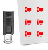 Stempel of stempeltje computer 10mm rond  - per 1 stuk
