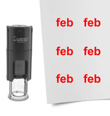 CombiCraft Stempel of stempeltje van de tekst Feb voor de maand Februari 10mm rond - per 1 stuk