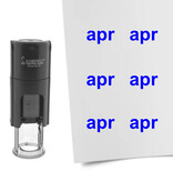 Stempel of stempeltje van de tekst Apr voor de maand April 10mm rond - per 1 stuk