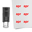 Stempel of stempeltje van de tekst Apr voor de maand April 10mm rond - per 1 stuk