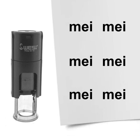 Stempel of stempeltje van de tekst Mei voor de maand Mei 10mm rond - per 1 stuk