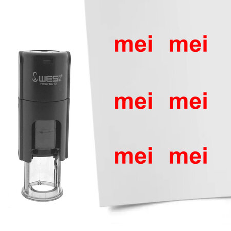 Stempel of stempeltje van de tekst Mei voor de maand Mei 10mm rond - per 1 stuk