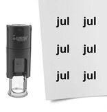 Stempel of stempeltje van de tekst Jul voor de maand Juli 10mm rond - per 1 stuk
