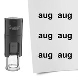 Stempel of stempeltje van de tekst Aug voor de maand Augustus 10mm rond - per 1 stuk