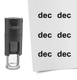 Stempel of stempeltje van de tekst Dec voor de maand December 10mm rond - per 1 stuk