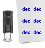 Stempel of stempeltje van de tekst Dec voor de maand December 10mm rond - per 1 stuk