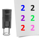 Stempel of stempeltje van het getal 2 in maat 10mm - per 1 stuk