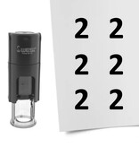 Stempel of stempeltje van het getal 2 in maat 10mm - per 1 stuk