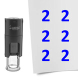 Stempel of stempeltje van het getal 2 in maat 10mm - per 1 stuk