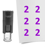 Stempel of stempeltje van het getal 2 in maat 10mm - per 1 stuk