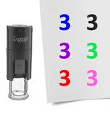 Stempel of stempeltje van het getal 3 in maat 10mm - per 1 stuk