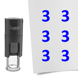 Stempel of stempeltje van het getal 3 in maat 10mm - per 1 stuk